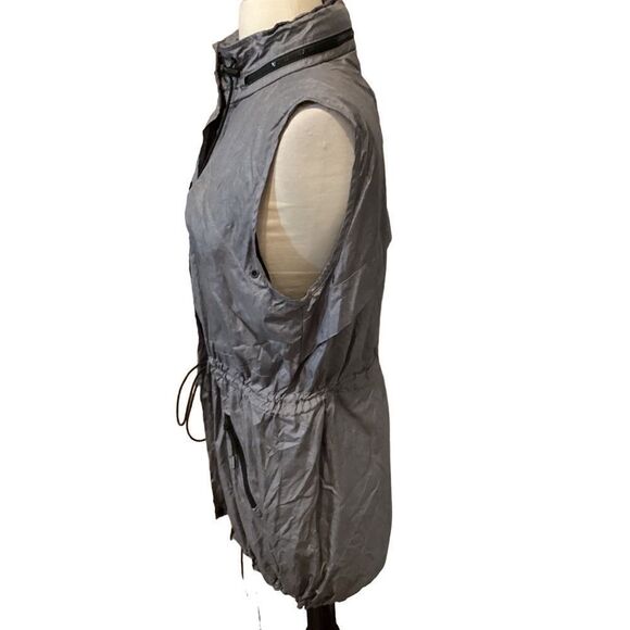 LOFT LOU & GREY sleeveless rain jacket athletic vest gray utilitarian Small - Picture 10 of 15